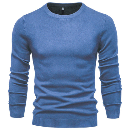 Herren Pullover Rundhals aus Baumwolle Hochwertig Bequem