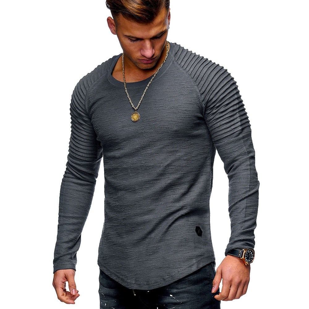 Herren Langarmshirt mit Strukturierten Ärmeln Modern Berlin