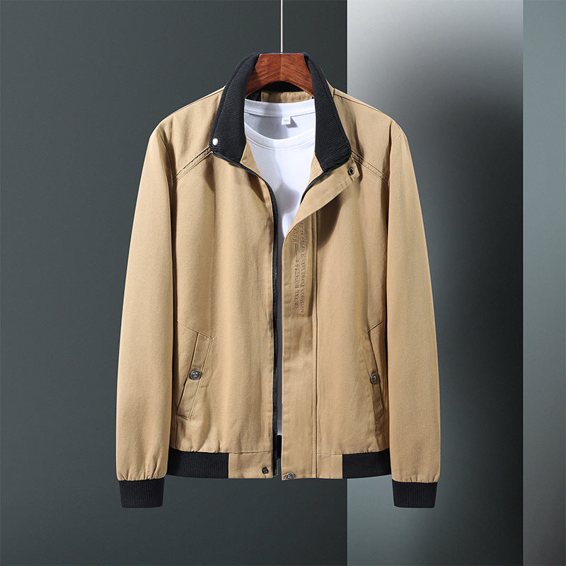 Herren Übergangsjacke Modern Stehkragen Praktisch Wasserabweisend - BerlinGlamour