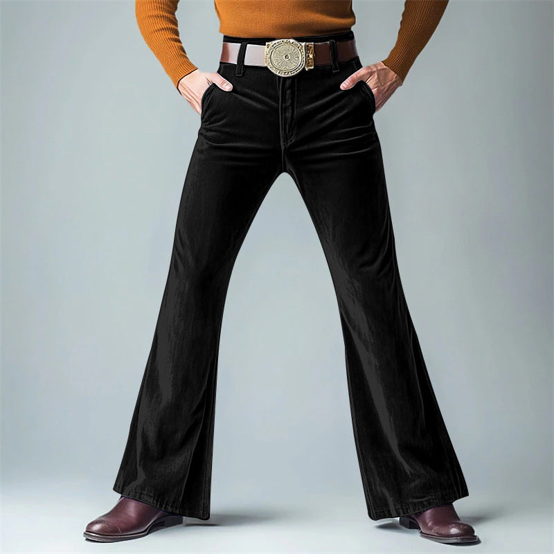 Herrenhose Flared Komfortstoff Elegant Bequem