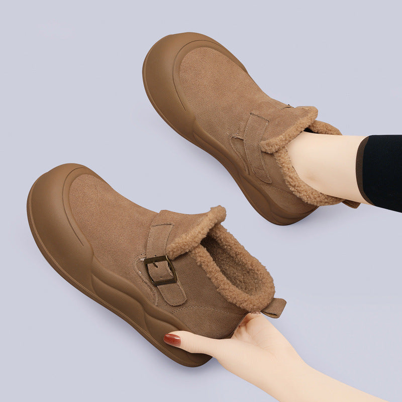 Damen Stiefeletten Winterlich Warm mit Weichem Innenfutter