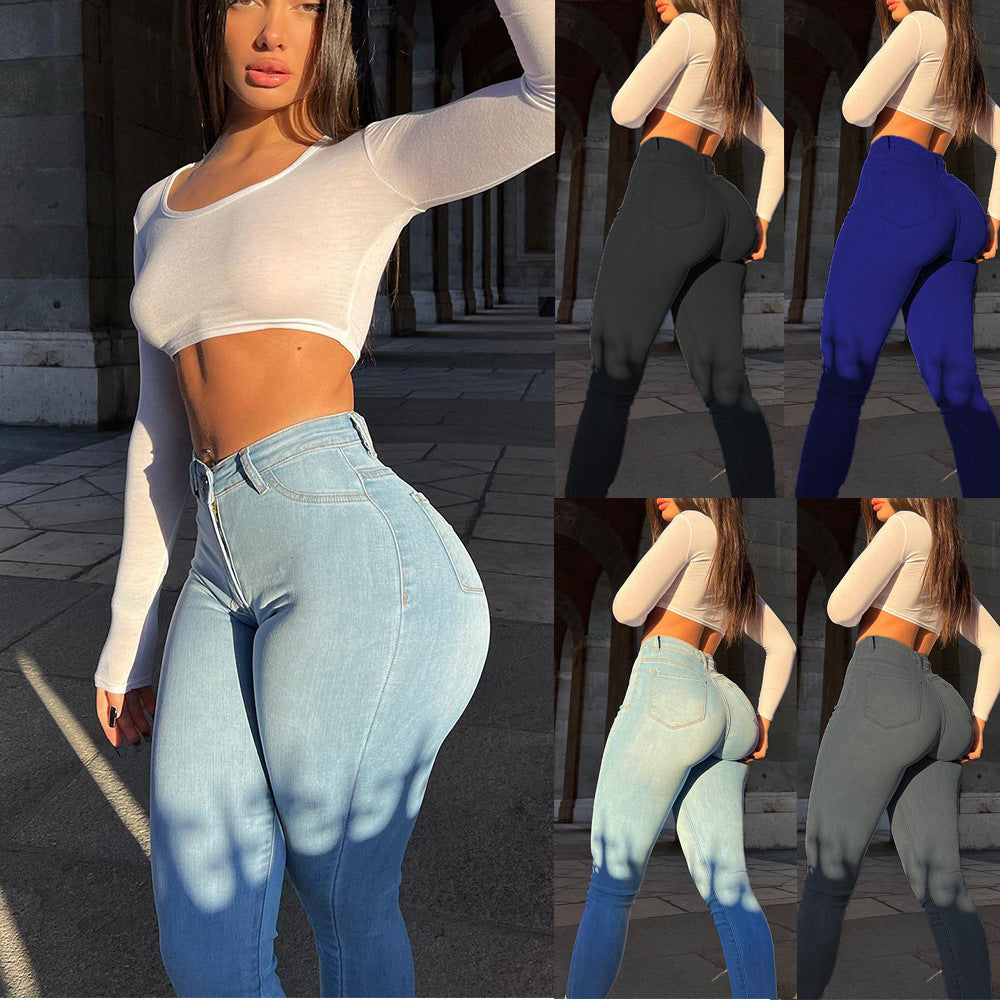 Damen Jeggings Hochtailliert Urban Style Schwarz - BerlinGlamour
