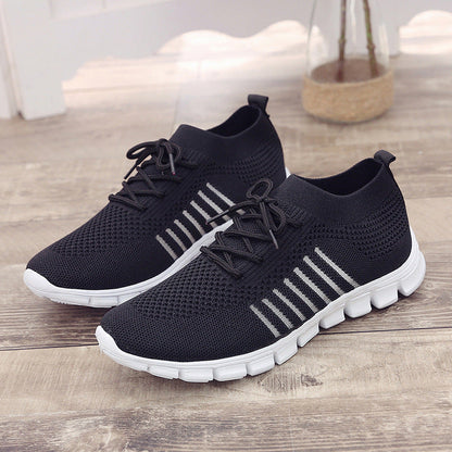 Damen Sneaker Sportlich Leicht Atmungsaktiv Netz