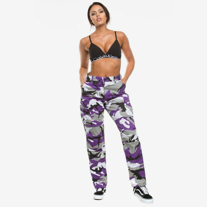 Herren Camouflage Hose Cargo Bein Taschen Militärstyle