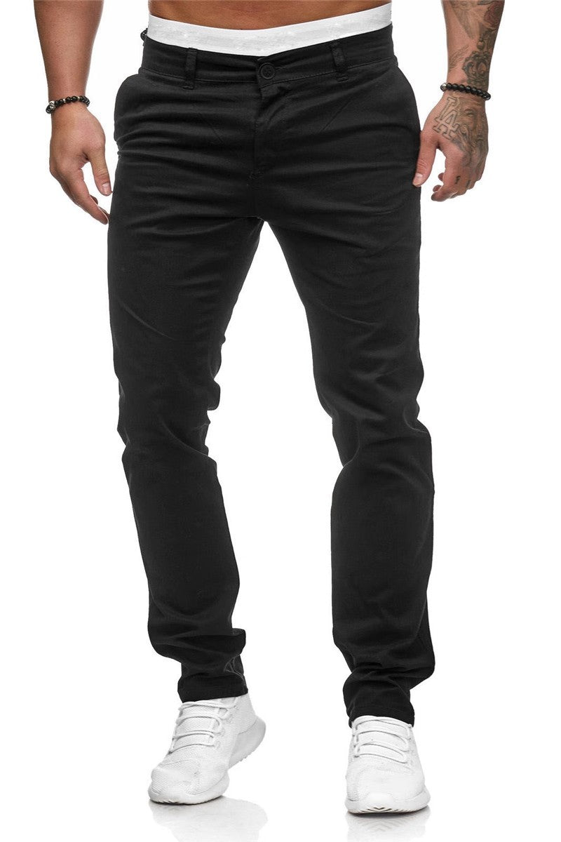 Herren Chino-Hosen Slim Fit Maßgeschneidert Elegant