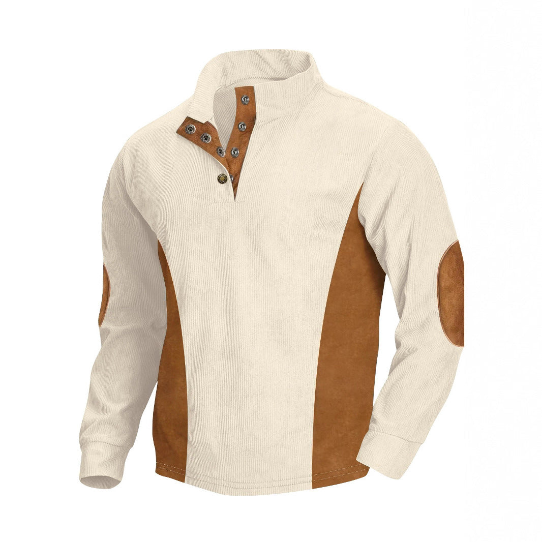Herren Langarm-Shirt Modern Ripp-Design Elegantes Design - BerlinGlamour