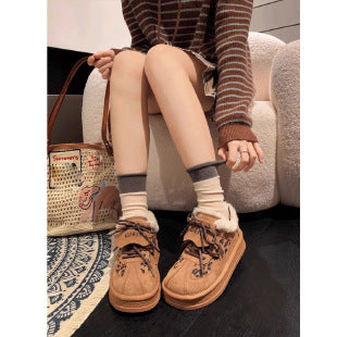 Damen Sneaker Tiermuster Kuschelig Bequem