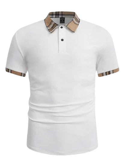 Herren Poloshirt Modern Karo Detail Slim Fit - BerlinGlamour