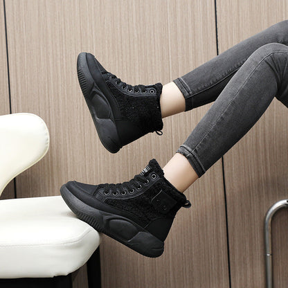 Damen Sneaker High-Top Isoliert Rutschfest Winter