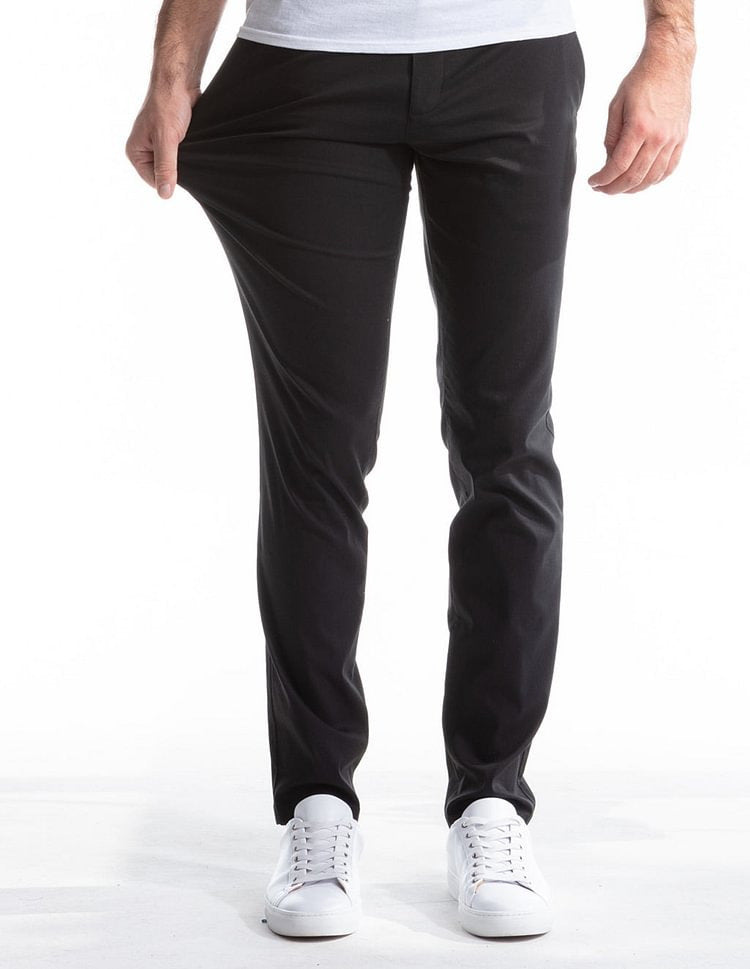 Herren Chinohose Schmal Elegant Mit Elastischem Bund