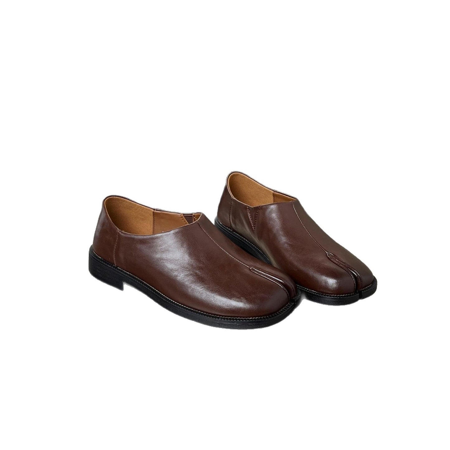 Damen Freizeitschuhe Elegante Leder Schuhe Schwarz