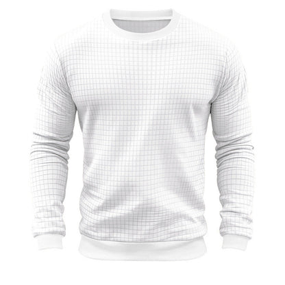 Herren Pullover Rundhals Modernes Muster Schwarz