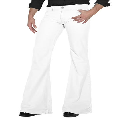 Herren Schlaghose Modern Slim Fit Schwarz