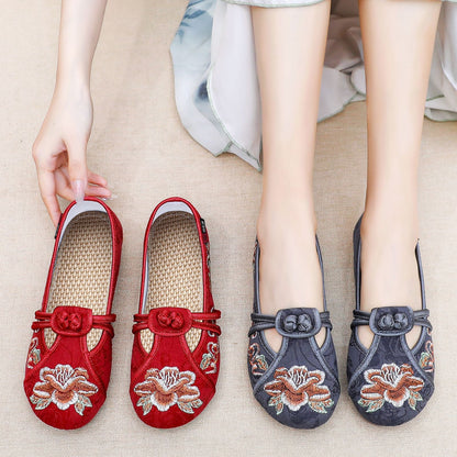 Damen Ballerinas Elegante Handbestickt HeidiMODE
