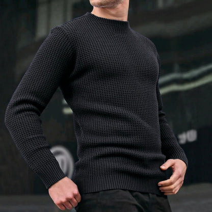 Herren Strickpullover Waffelmuster Bequem Groß - BerlinGlamour