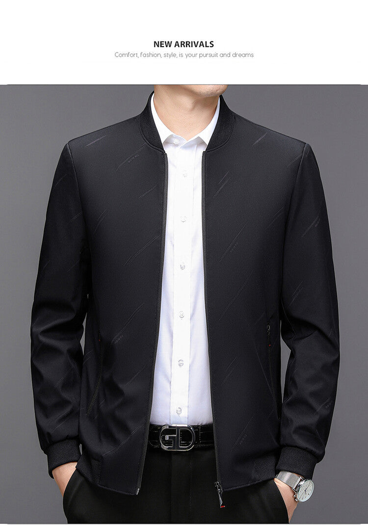 Herren Übergangsjacke Modern mit Stehkragen und Reißverschluss