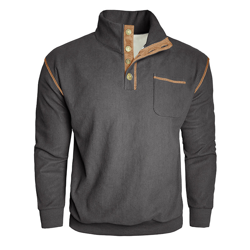 Herren Stepppullover Modern Kragen Elegante Männerpullover