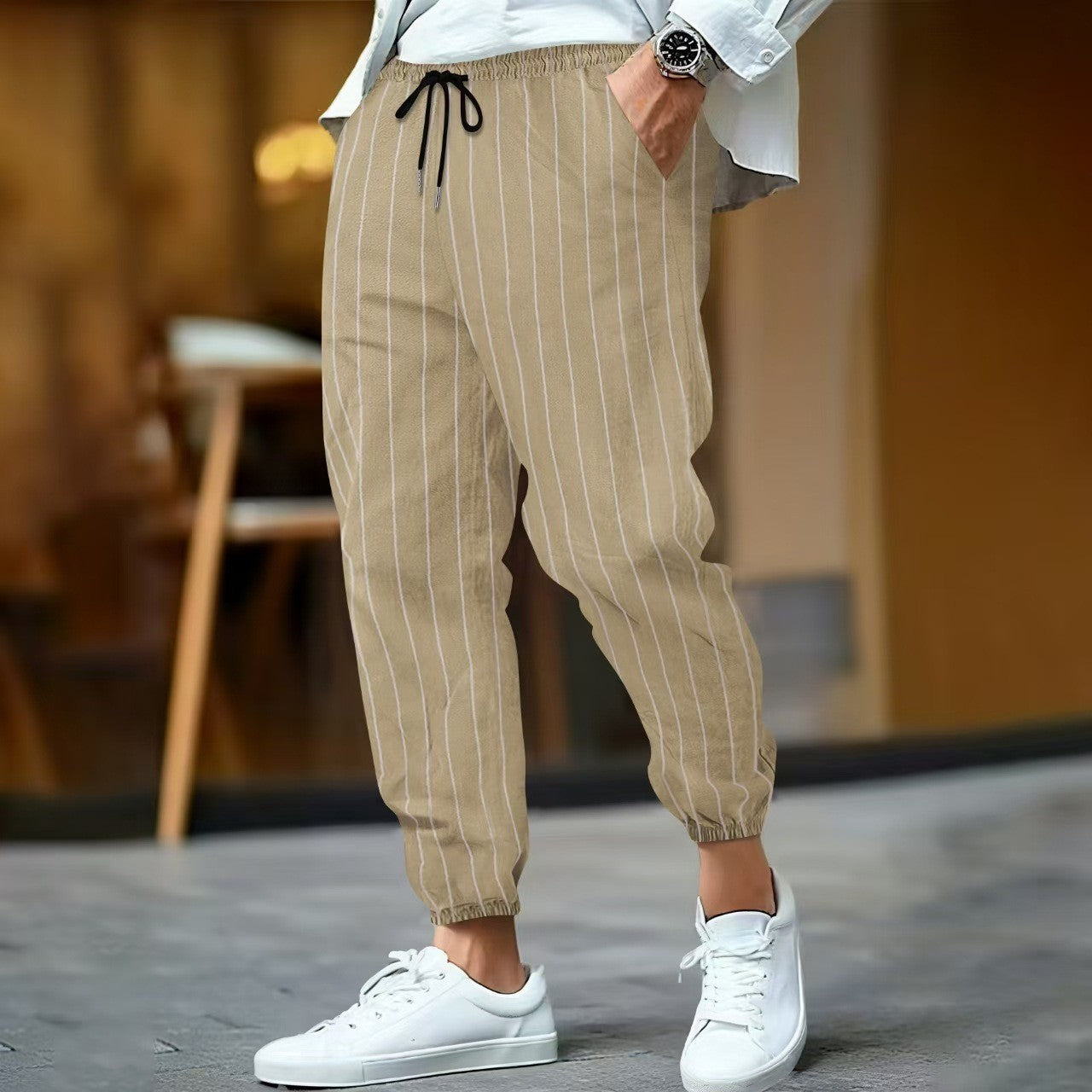 Bequeme Jogginghose Elastischer Bund Slim Fit - BerlinGlamour