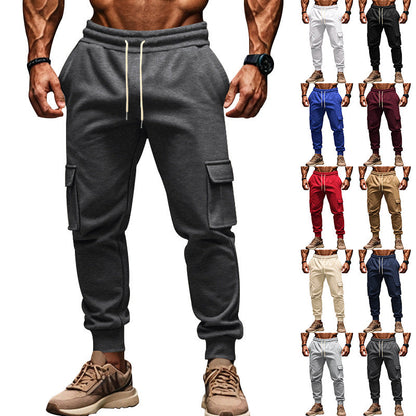 Herren Jogginghose Bequem Elastisch Cargo-Taschen - BerlinGlamour
