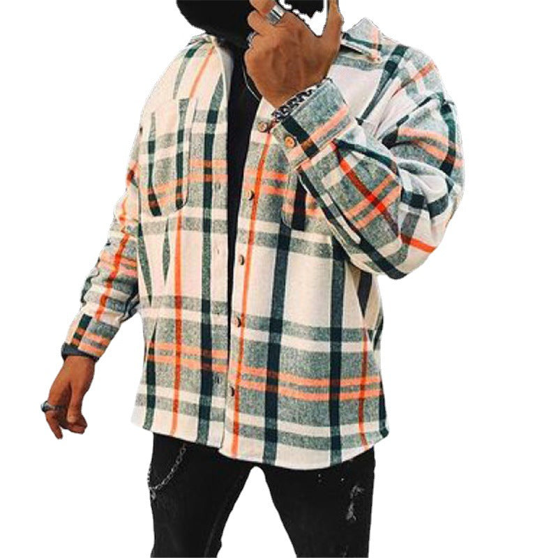 Herren Flanell-Shirt Karo Muster Brusttasche Weich