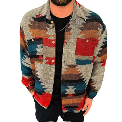 Herren Hemd Geometrisches Muster Modern Trendy