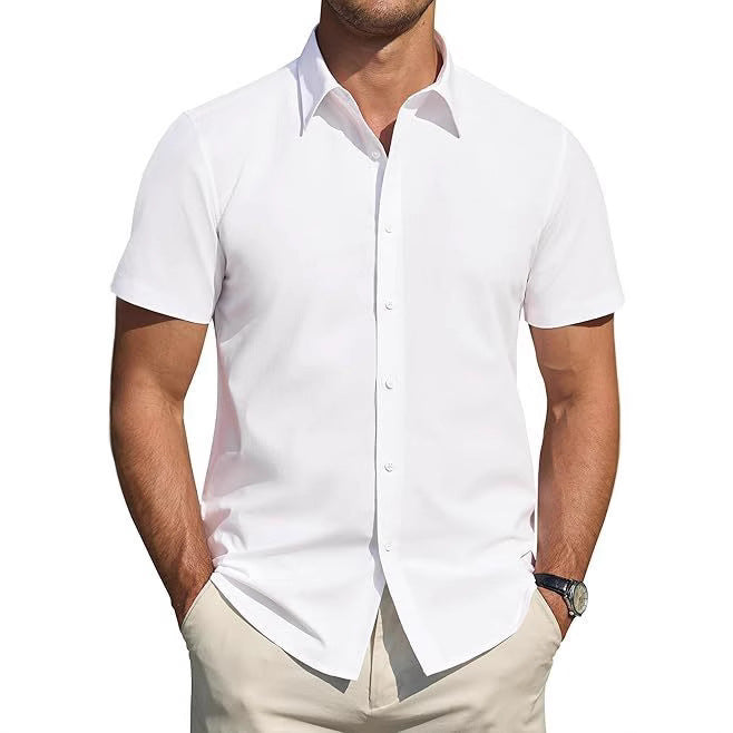 Herren Kurzarmhemd Modern Slim Fit Elegantes Design - BerlinGlamour