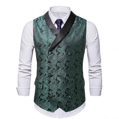 Herren Weste Elegant Paisley Muster Luxus Qualität