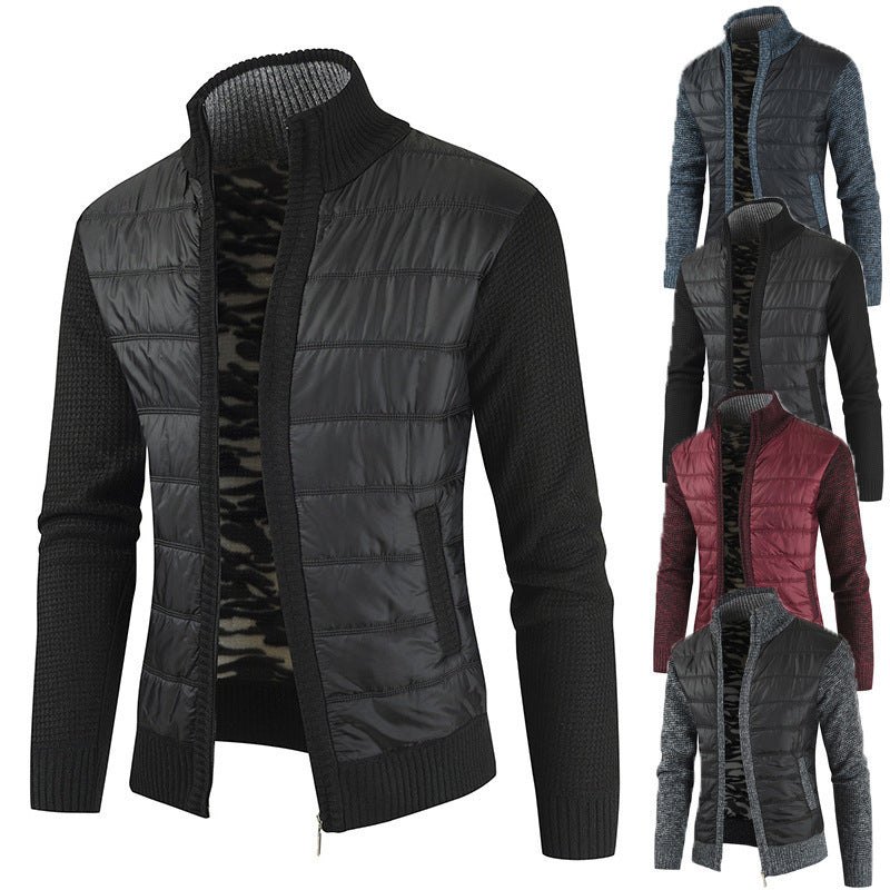 Herren Steppjacke Modisch mit Strickdetails Winter - BerlinGlamour