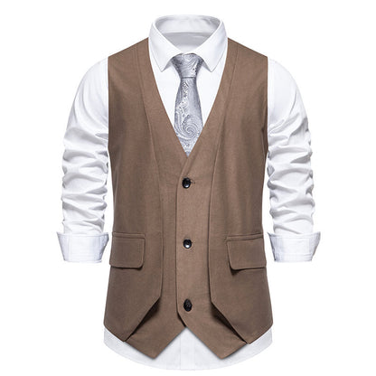 Herren Weste Modern Elegant mit Taschen