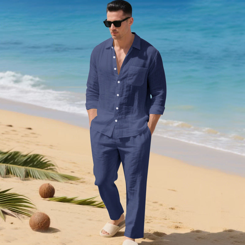 Herren Leinenanzug Leicht Modern Sommer