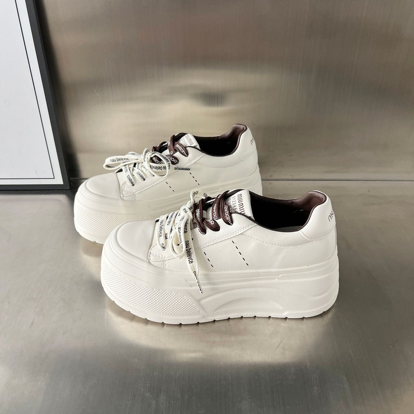 Damen Plateau Sneaker Atmungsaktiv Modern Komfort
