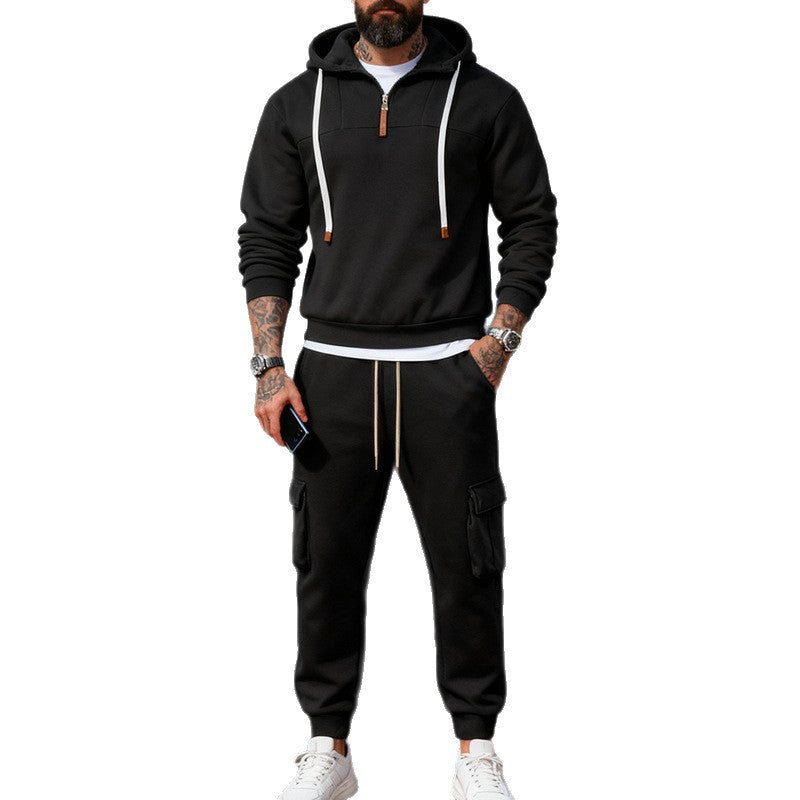 Herren Kapuzenpullover Lässig mit Cargo-Hose Sportlich