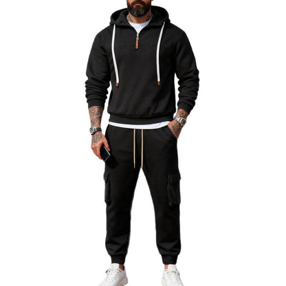 Herren Kapuzenpullover Lässig mit Cargo-Hose Sportlich