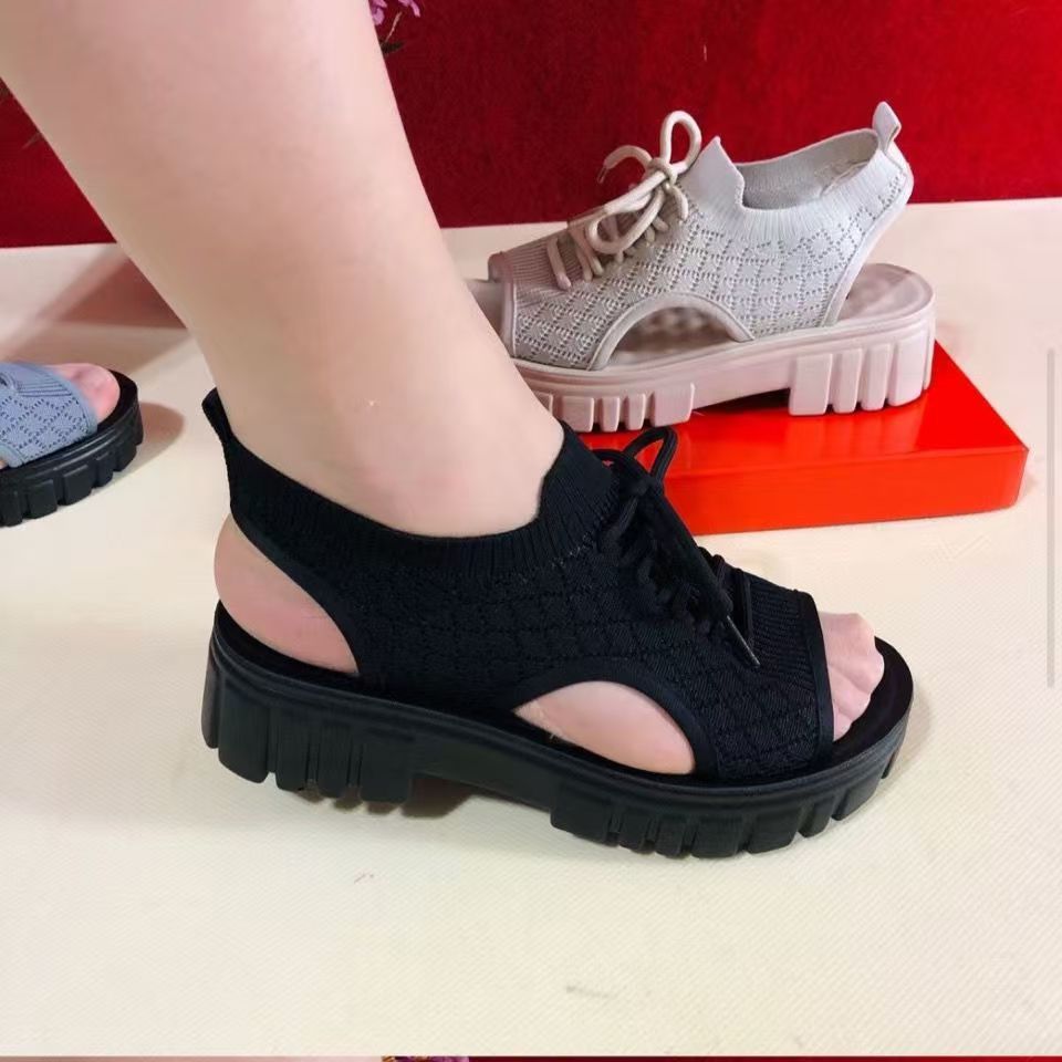 Damen Sandalen Leicht Bequem Elastisch Rutschfest