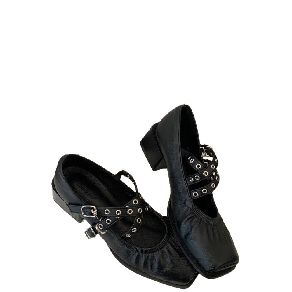 Damen Slingback Ballerinas Edel Modisch Verstellbar