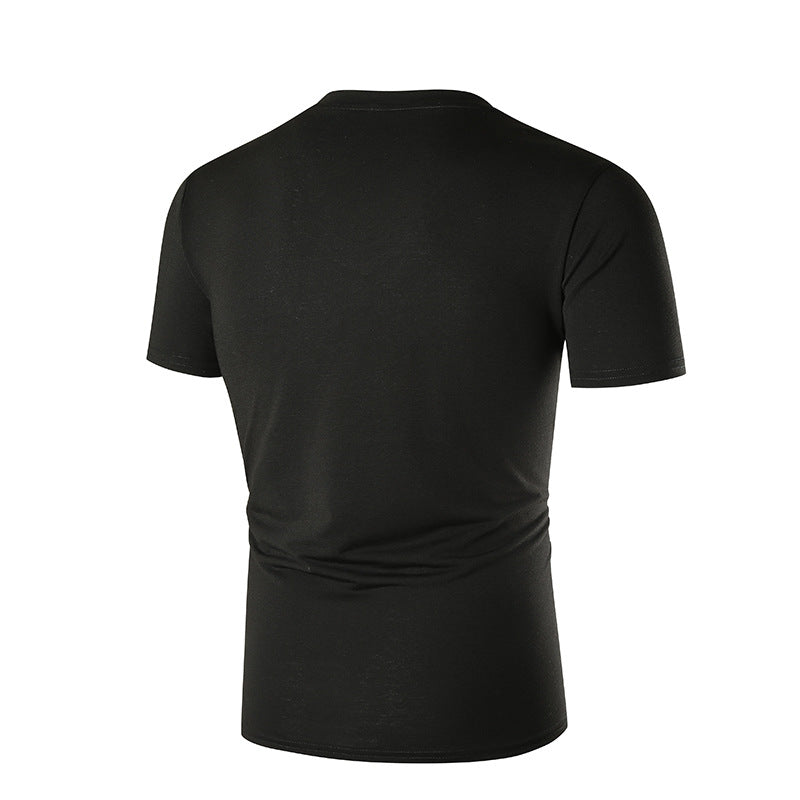 Herren T-Shirt V-Ausschnitt Slim Fit mit Brusttasche