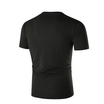 Herren T-Shirt V-Ausschnitt Slim Fit mit Brusttasche