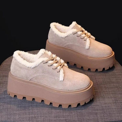 Damen Plateau Sneaker Weich Bequem Modisch