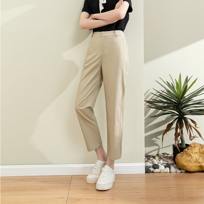 Damen Chino Hose Elastisch Stretch