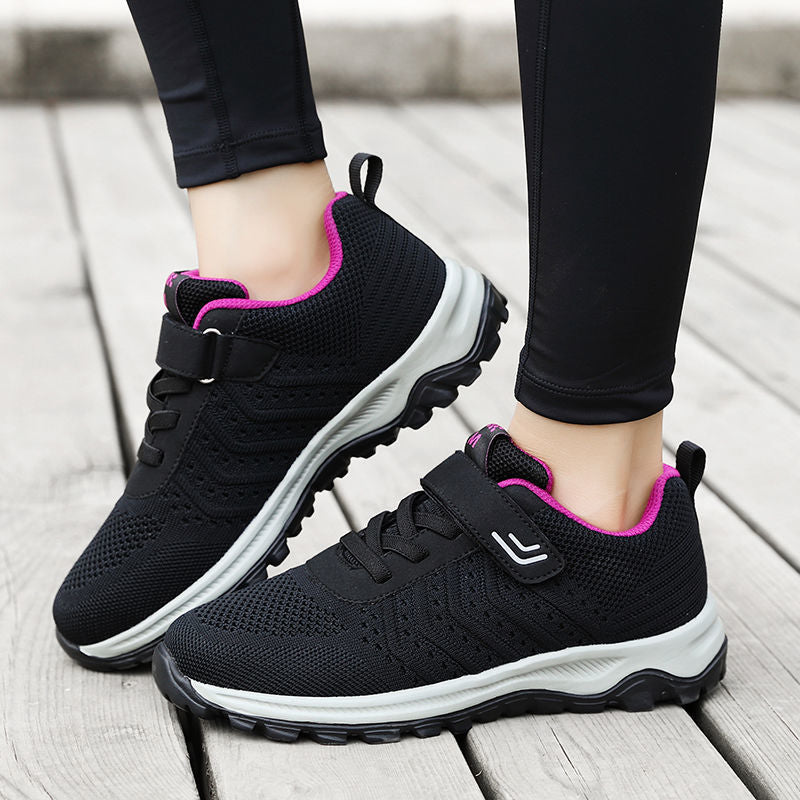 Damen Sport-Schuhe atmungsaktiv rutschfest mit Klettverschluss
