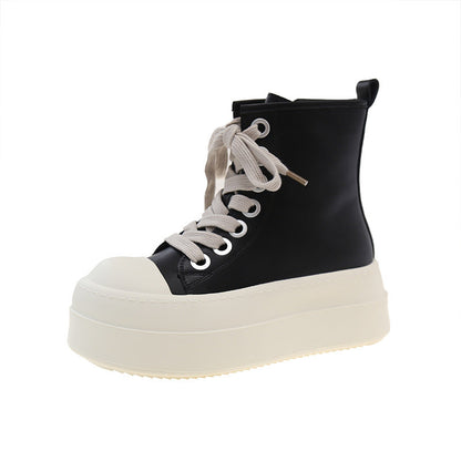 Damen Plattform Sneaker Hoch mit Keilabsatz Modern