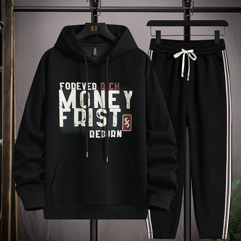 Herren Sportanzug Bequem Kapuzenpullover Jogginghose Casual
