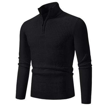 Herren Pullover Modern Stehkragen Strukturiert