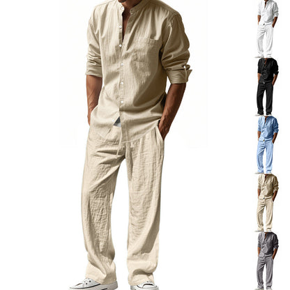 Herren Leinenanzug Set Modern mit Taschen und Details - BerlinGlamour