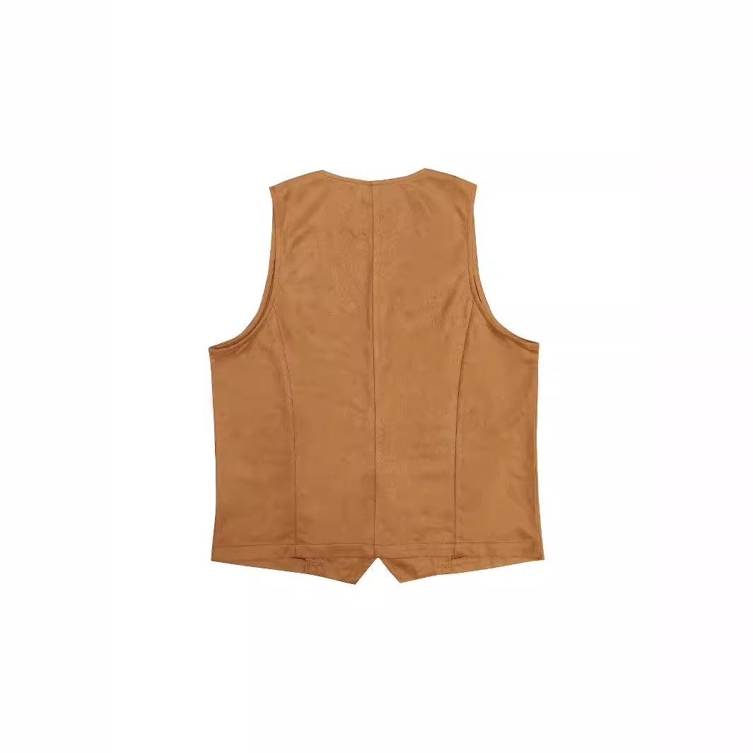 Herren Weste Elegant Schnitt mit Taschen Modern