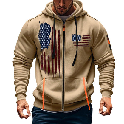 Herren Kapuzenpulli Sportlich mit Taschen Grau