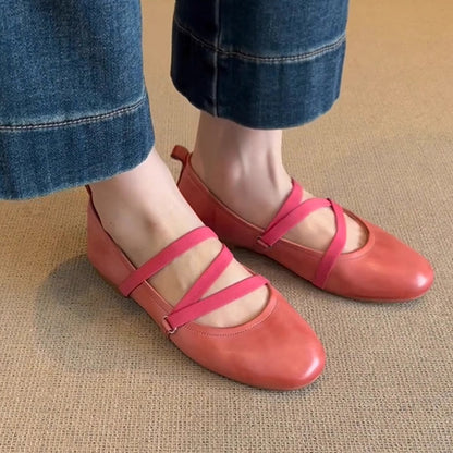 Damen Ballerinas Weich Bequem Elastisch