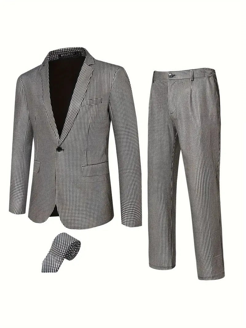Herren Anzug Set Glitzernd Elegant Party