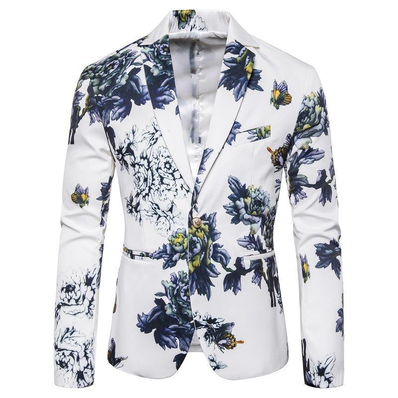 Eleganter Herrenblazer mit Blumenmuster Modern