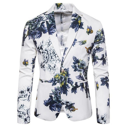 Eleganter Herrenblazer mit Blumenmuster Modern